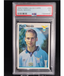 00 - 1996 Panini Pavel Nedved Lazio Tcheca PSA 5