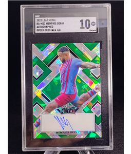 00 - 2022 Leaf Memphis Depay Auto Corinthians Barcelona SGC 10