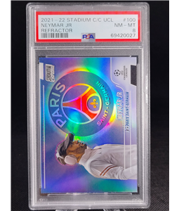 2021-22 Topps Stadium Club Chrome UEFA Champions League Neymar JR Refractor PSA