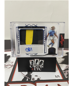 2022 Leaf Trinity Soccer Erling Haaland Patch Auto 4/15 Match Worn