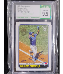 Auto Lourdes Gurriel Jr CGC Graded
