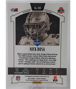 Nick Bosa - Rookie autografado