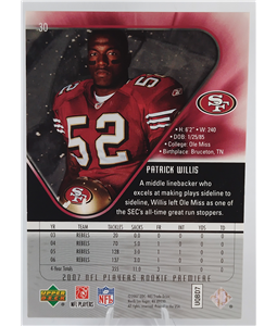 PATRICK WILLIS  -  ROOKIE CARD