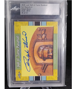 Ralph Kinner Cut Signature - Hall of Fame do Baseball