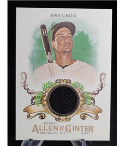 Topps Allen & Ginter Nolan Arenado Relic Card